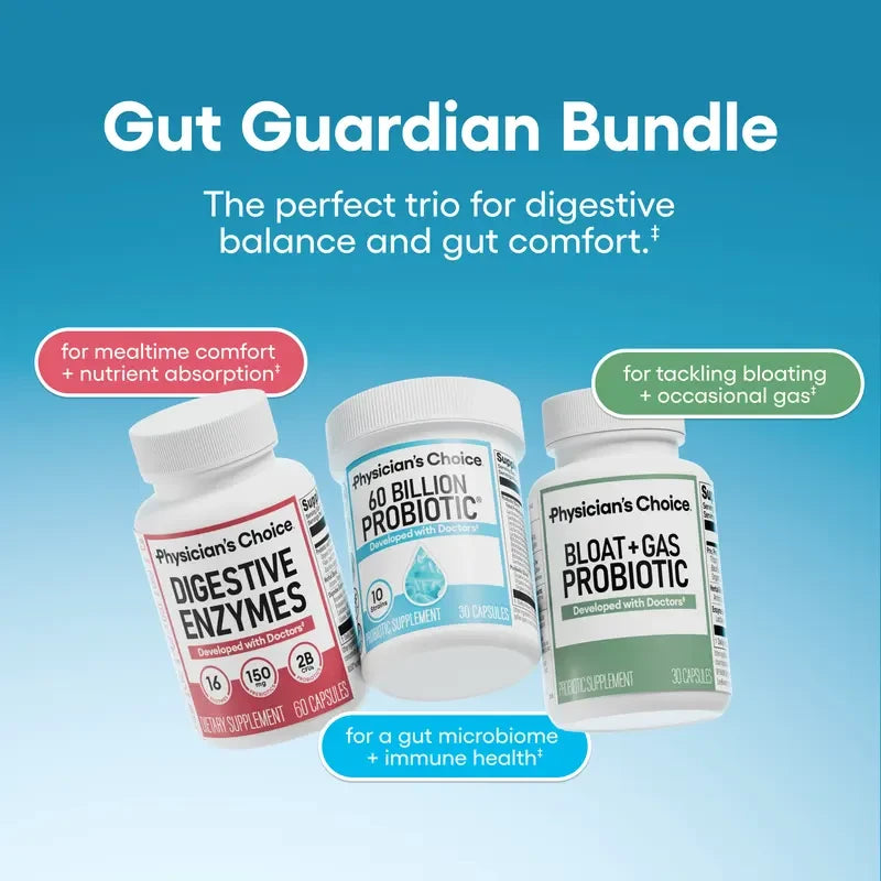 Gut Health Supplement Bundle for Heavy Meal Digestion