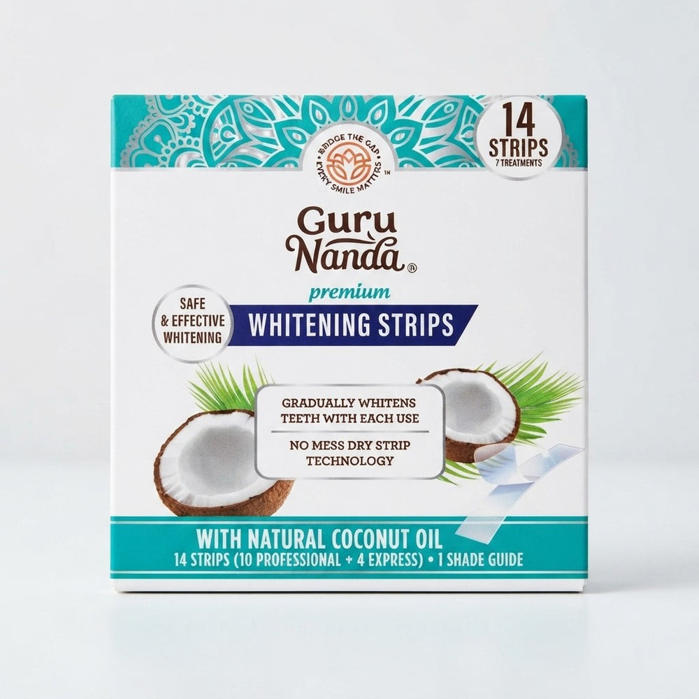 GuruNanda Coconut Oil Teeth Whitening Strips